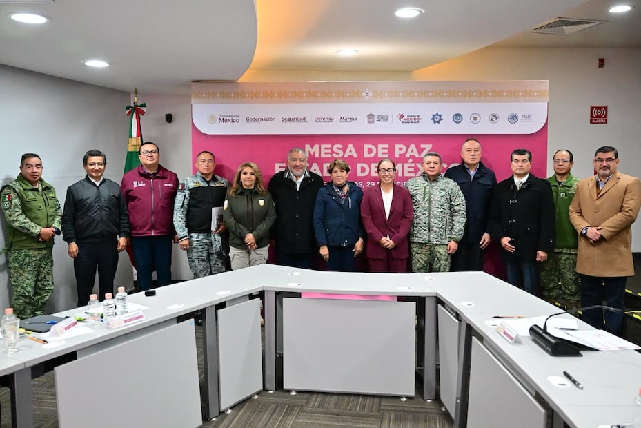 Representantes de la FGJEM presentan el balance anual que posiciona a Ecatepec con indicadores de seguridad a la baja. Foto Especial