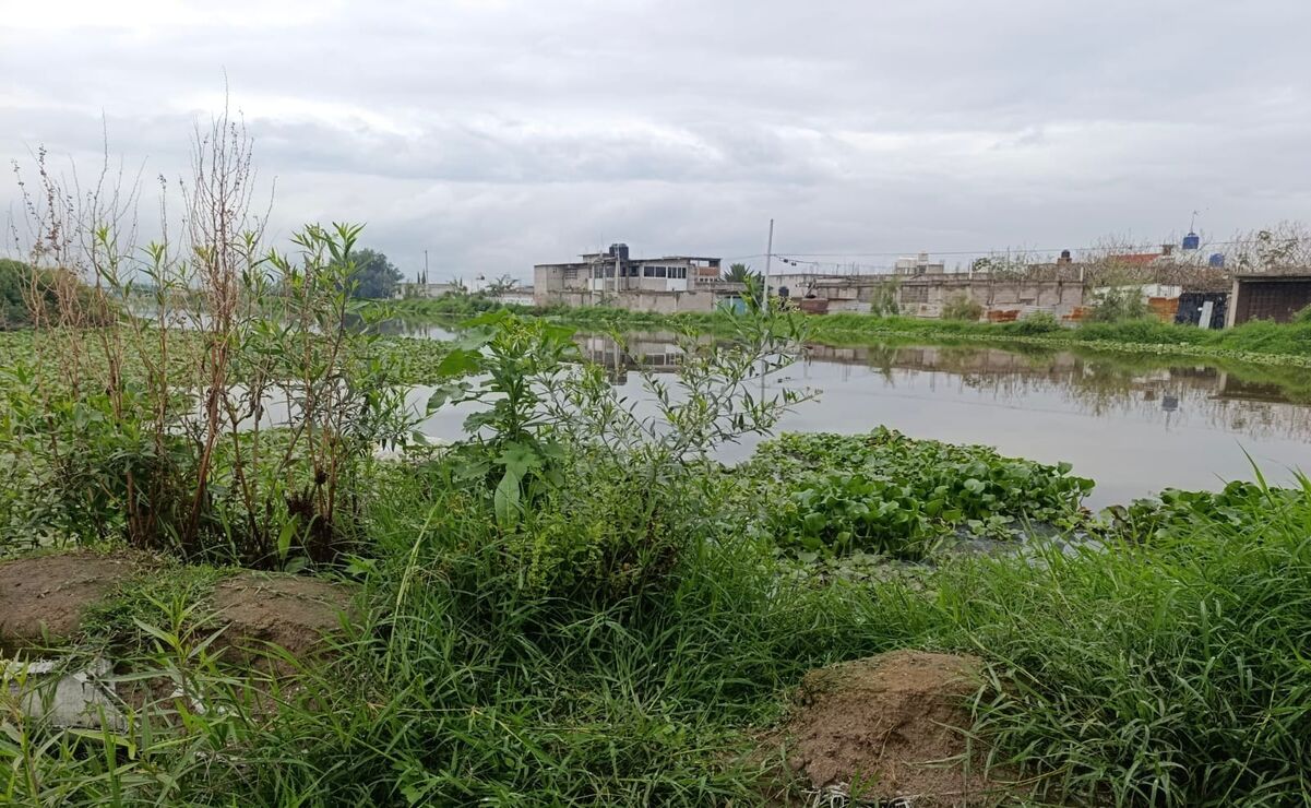 El canal Acapol es un punto de riesgo para los habitantes de Chalco por la probabilidad de un desbordamiento. Foto:  Especial