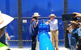 Azucena Cisneros entrega tanque de agua en Ciudad Cuauhtémoc ¡Almacenará 5 millones de litros de agua!