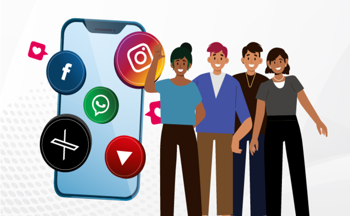 A principios de abril de 2025 había 5.310 millones de usuarios de redes sociales en todo el mundo. Foto: Gobierno de México