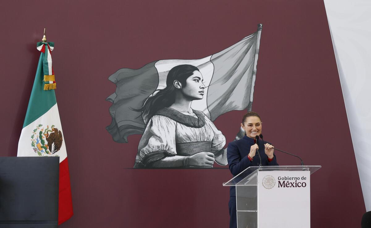 La presidenta Claudia Sheinbaum visitó el Estado de México para entregar tarjetas del Banco Bienestar. Foto: Arturo Hernández
