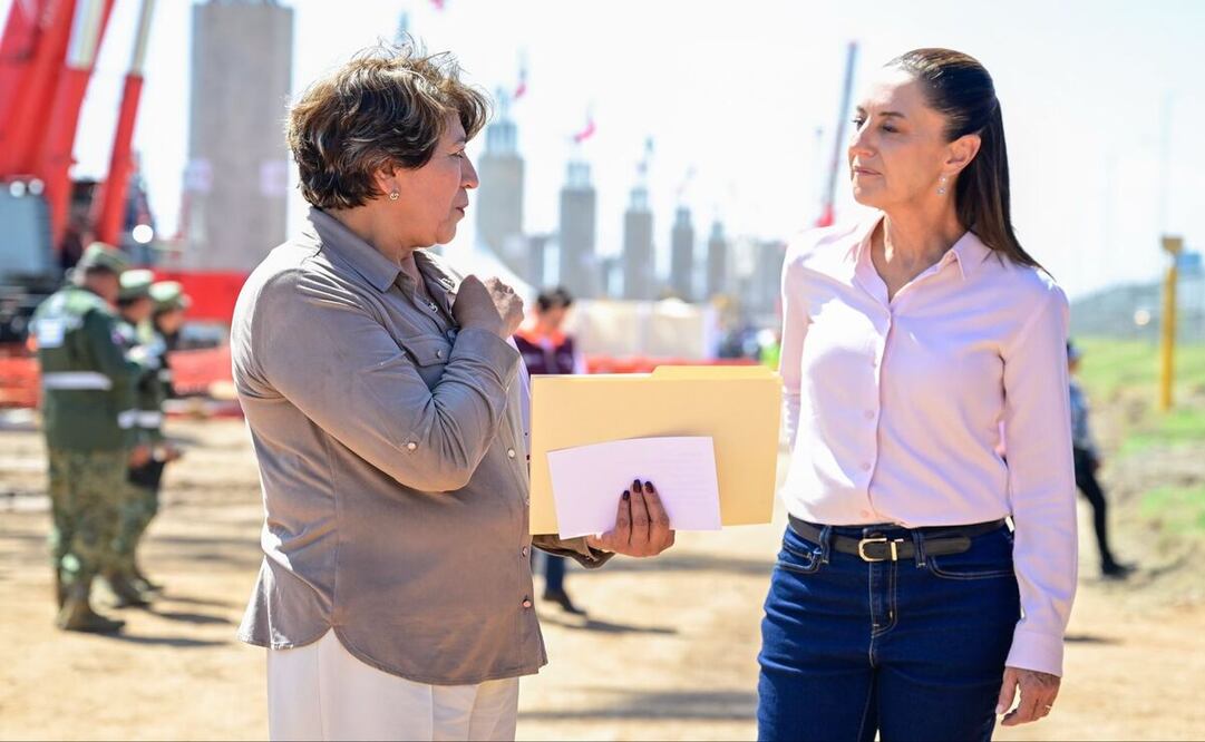 Delfina Gómez Álvarez y Claudia Sheinbaum Pardo supervisaron las obras del Tren México-Pachuca / Foto Especial