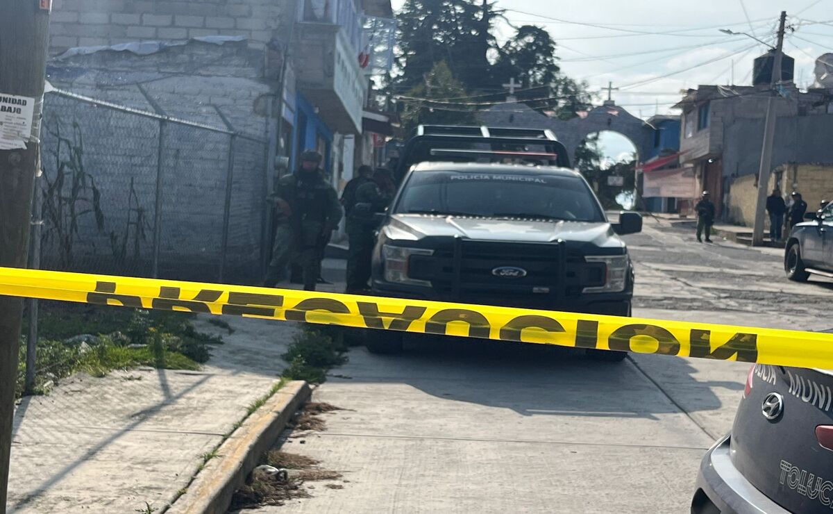 La zona fue acordonada para la llegada del personal de la Fiscalía de Homicidios de Lerma FOTO: Especial