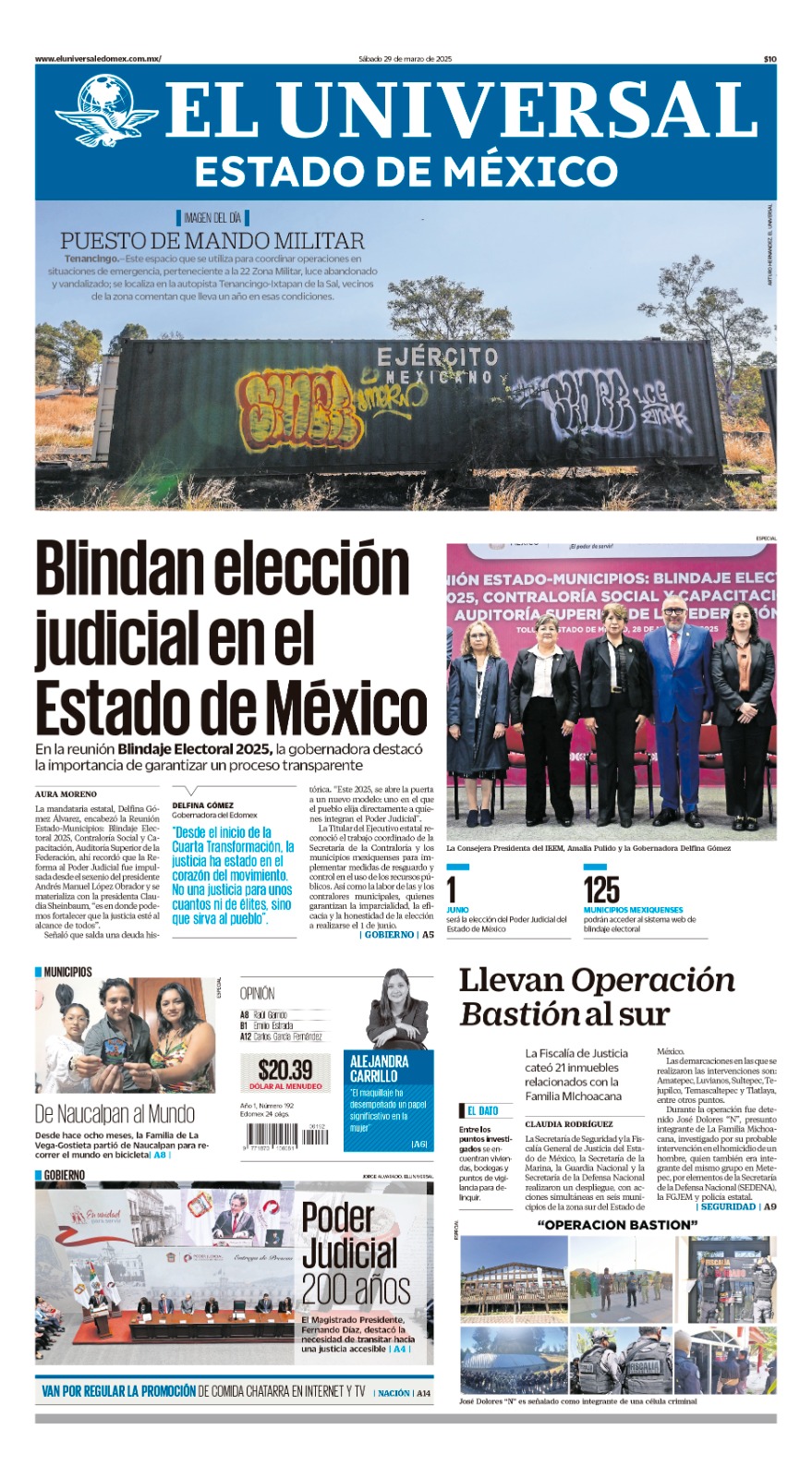 Portada Edomex 29 de marzo 2025