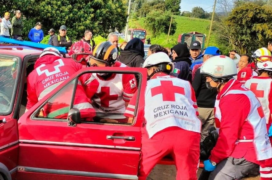La Cruz Roja atiende accidentes sin costo. Foto Especial