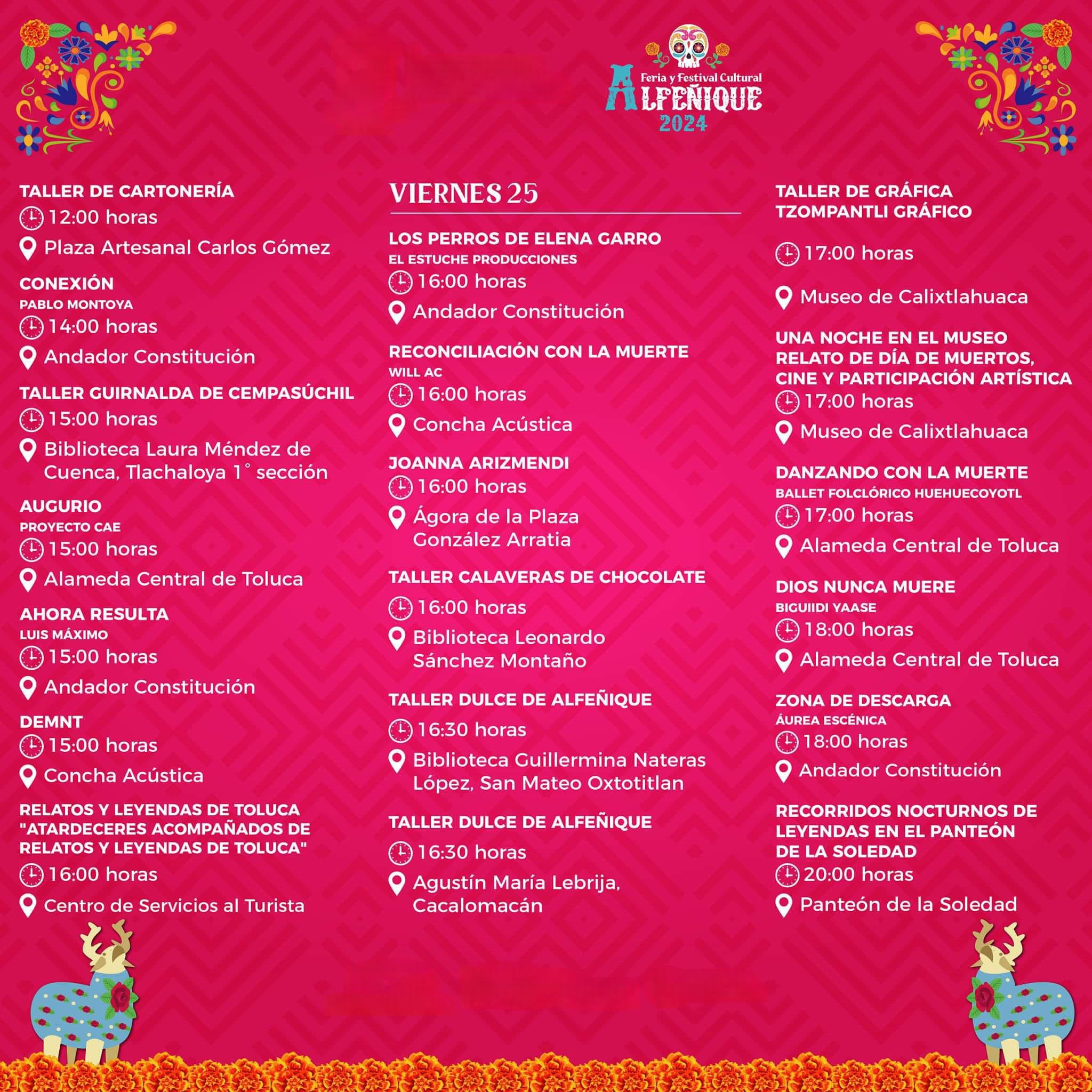 Calendario de festividades Foto: FB