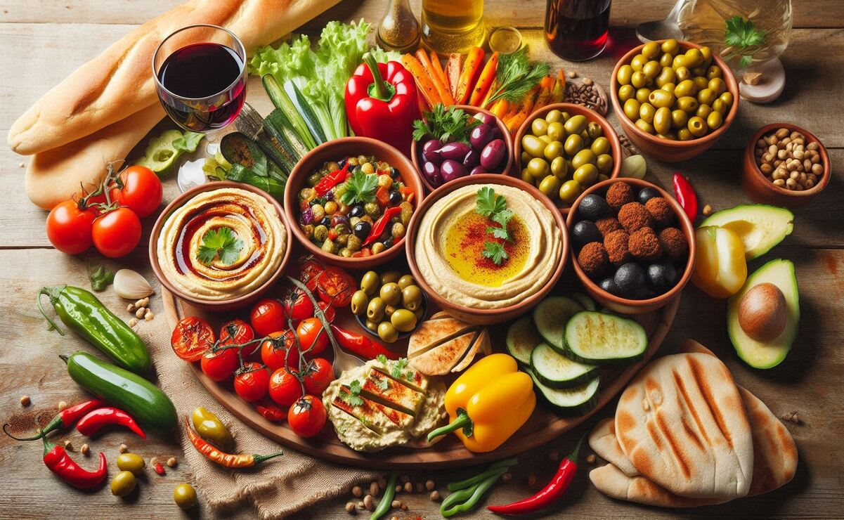 La dieta mediterránea es una alimentación que tiene muchos beneficios para la salud. Foto: IA