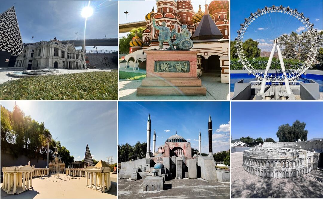 El Parque Temático muestra las Siete Maravillas del Mundo Moderno y emblemas arquitectónicos del Edomex. Foto: Especial
