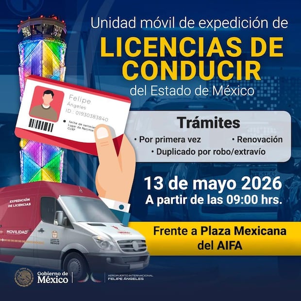 Las personas que acudan al AIFA podrán aprovechar para hacer el trámite. Foto. Especial