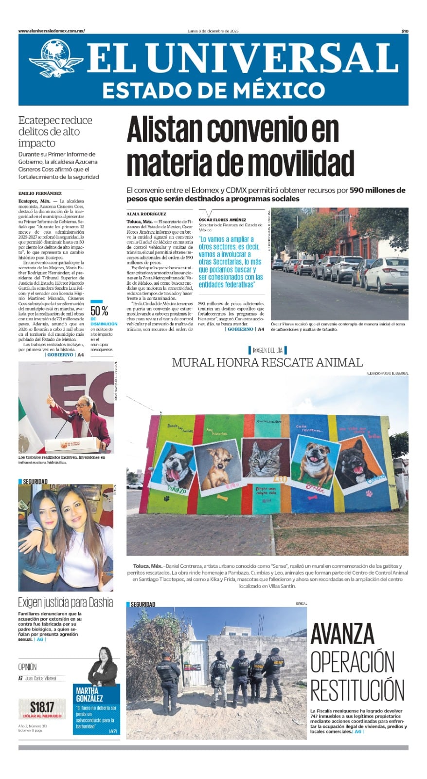 Portada del 08 de diciembre