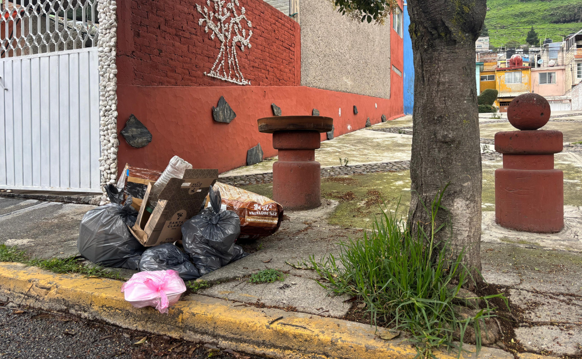 En Toluca, la "costumbre" de tirar basura en las calles persiste, generando montones de desechos que la fauna dispersa, a pesar de las multas y el servicio de recolección. Foto: Arturo Hernández