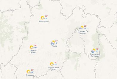Clima Edomex: condiciones frías y lluvias dispersas 