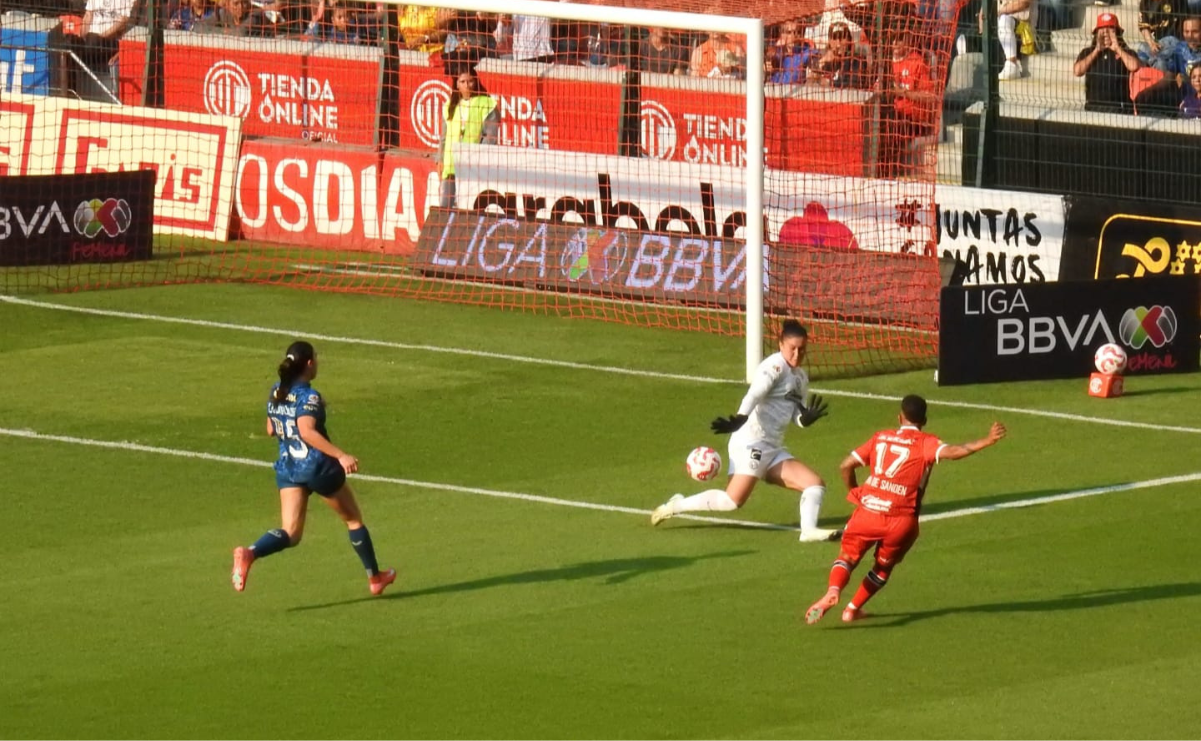 El marcador final de 4-3 reflejó la intensidad del encuentro entre Diablas y Águilas en Toluca. Foto: Ivan Monroy