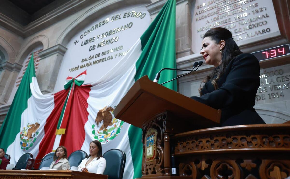 Laura González Hernández compareció ante el pleno del Congreso del Edomex / Foto Alejandro Vargas