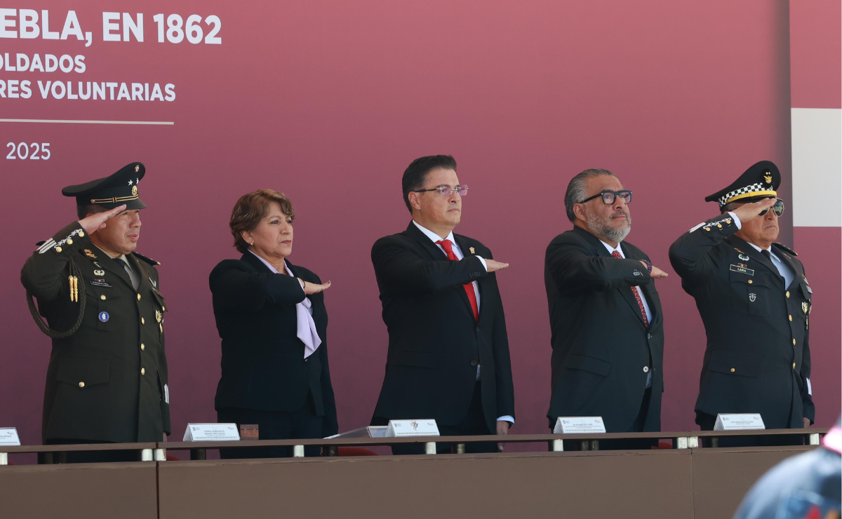 Gobernadora Delfina Gómez preside acto del 163 aniversario de la Batalla de Puebla en Rayón