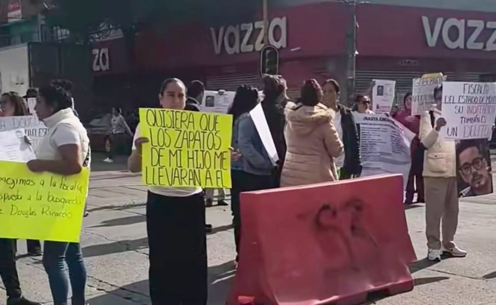 Familiares de Douglas Ricardo Mafra protestaron para exigir avances en su búsqueda. Foto especial