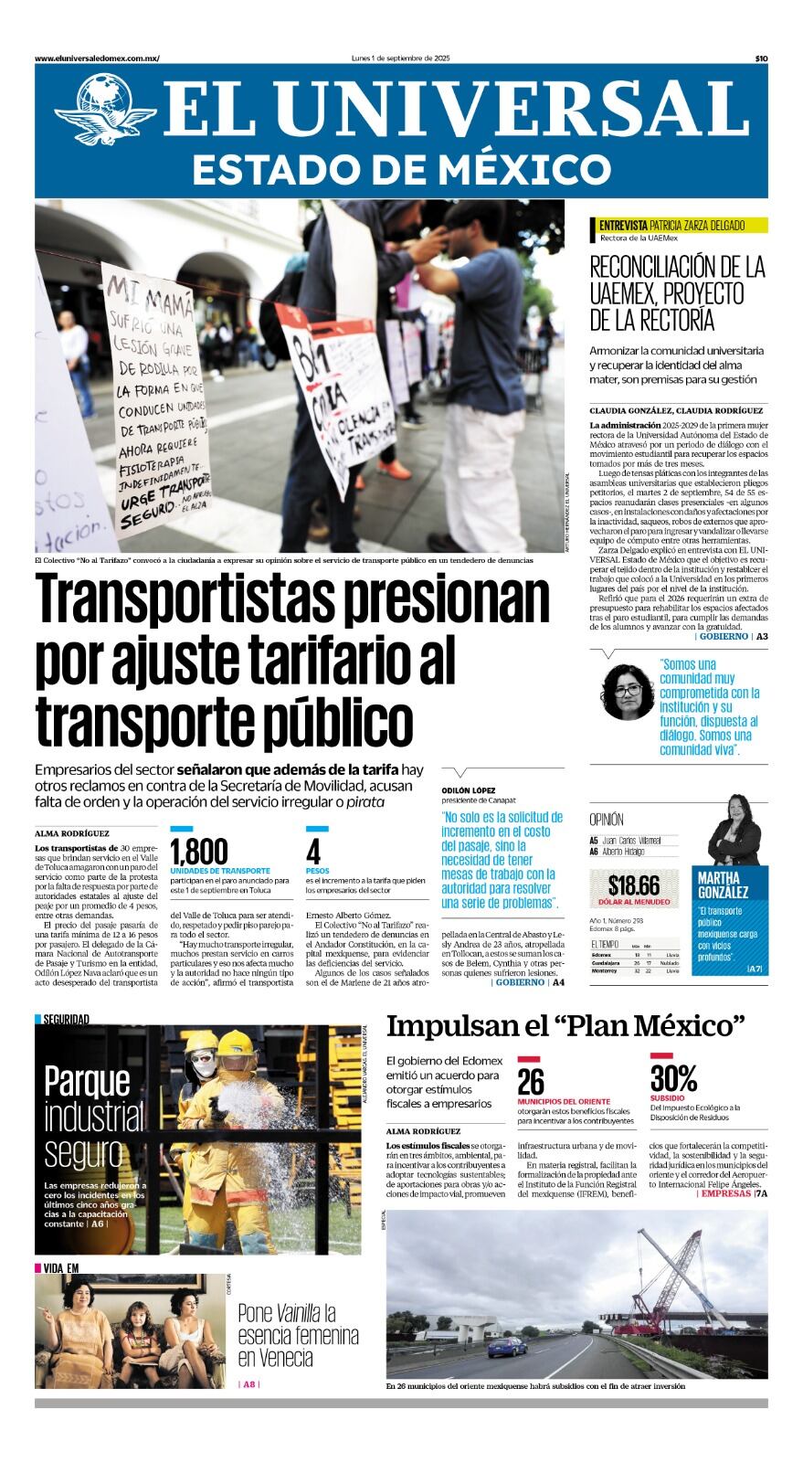 Portada 1 de septiembre 2025