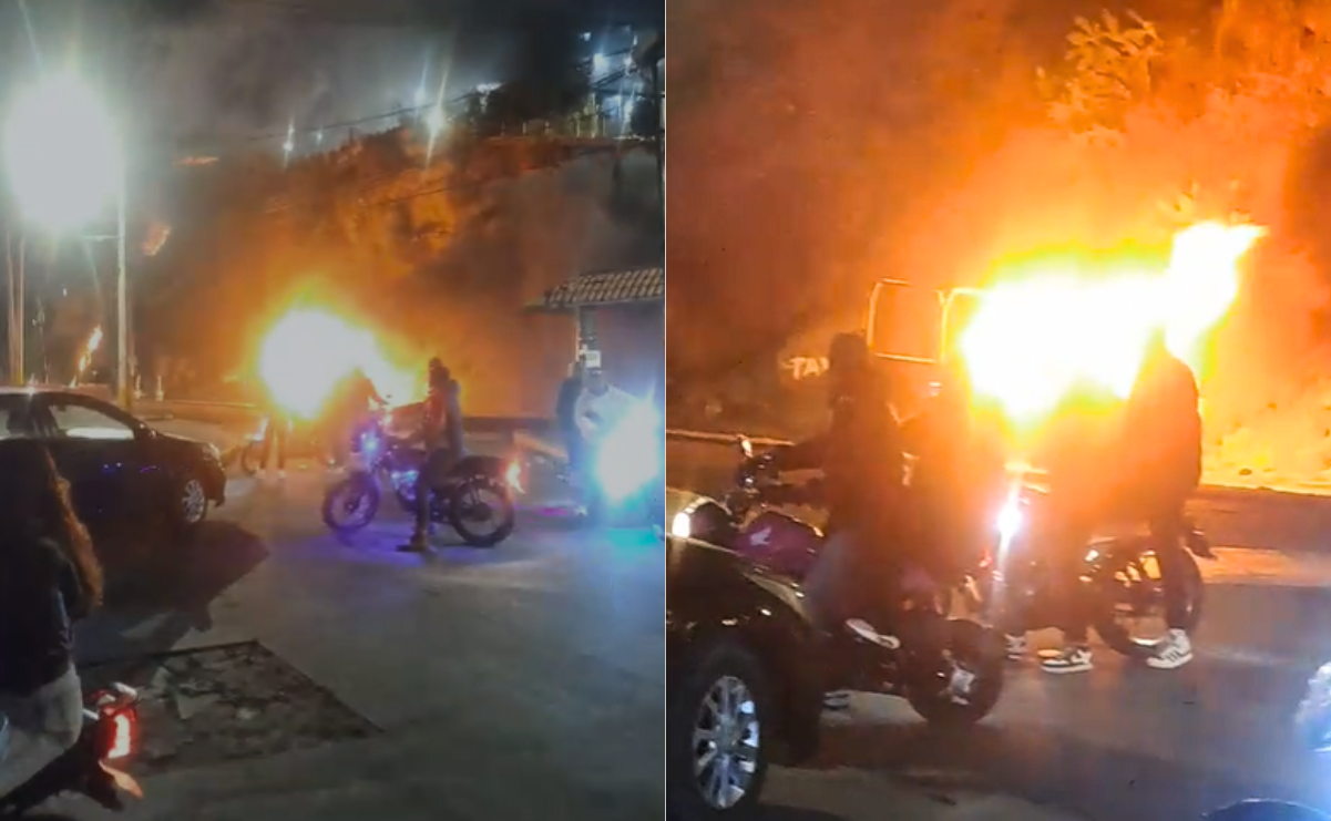 Video: ¡Queman patrulla en medio de la aparición de niña “secuestrada” en Naucalpan!