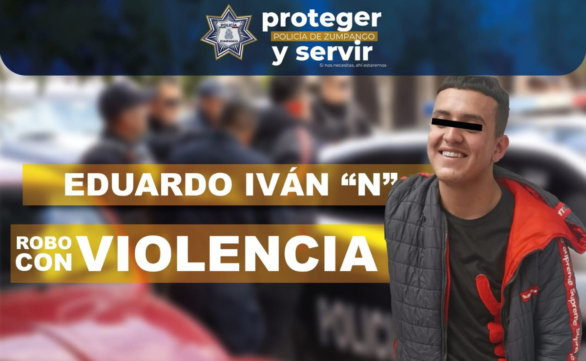 La policía de Zumpango detiene a un hombre que amagaba con una pistola falsa. Foto: Especia