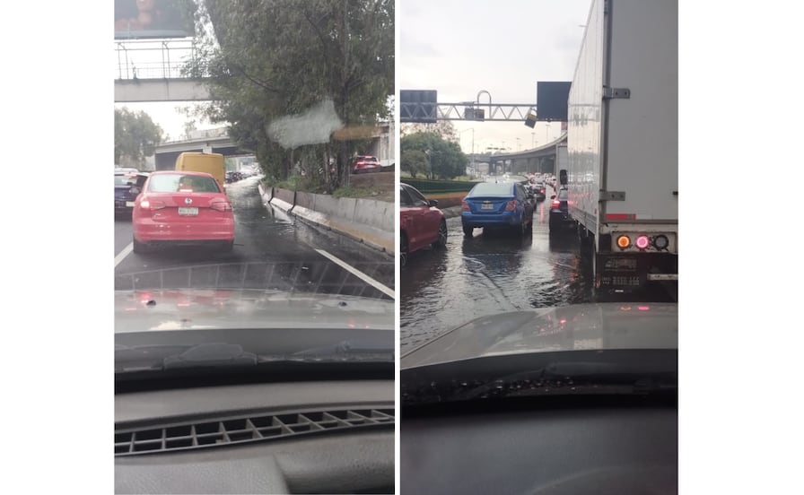Lluvia provoca encharcamientos y caos vial en Periférico Norte