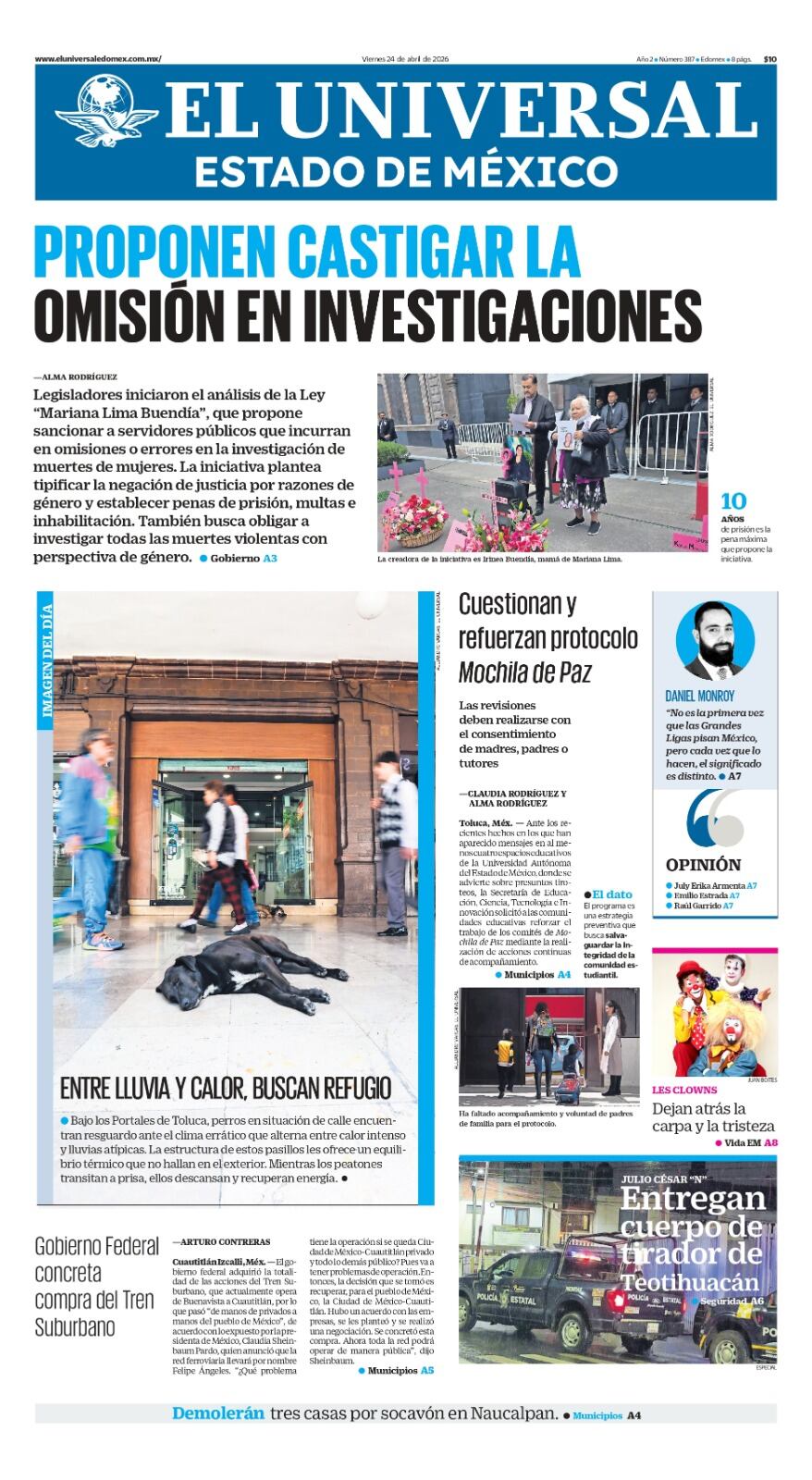 Portada del 24 de abril