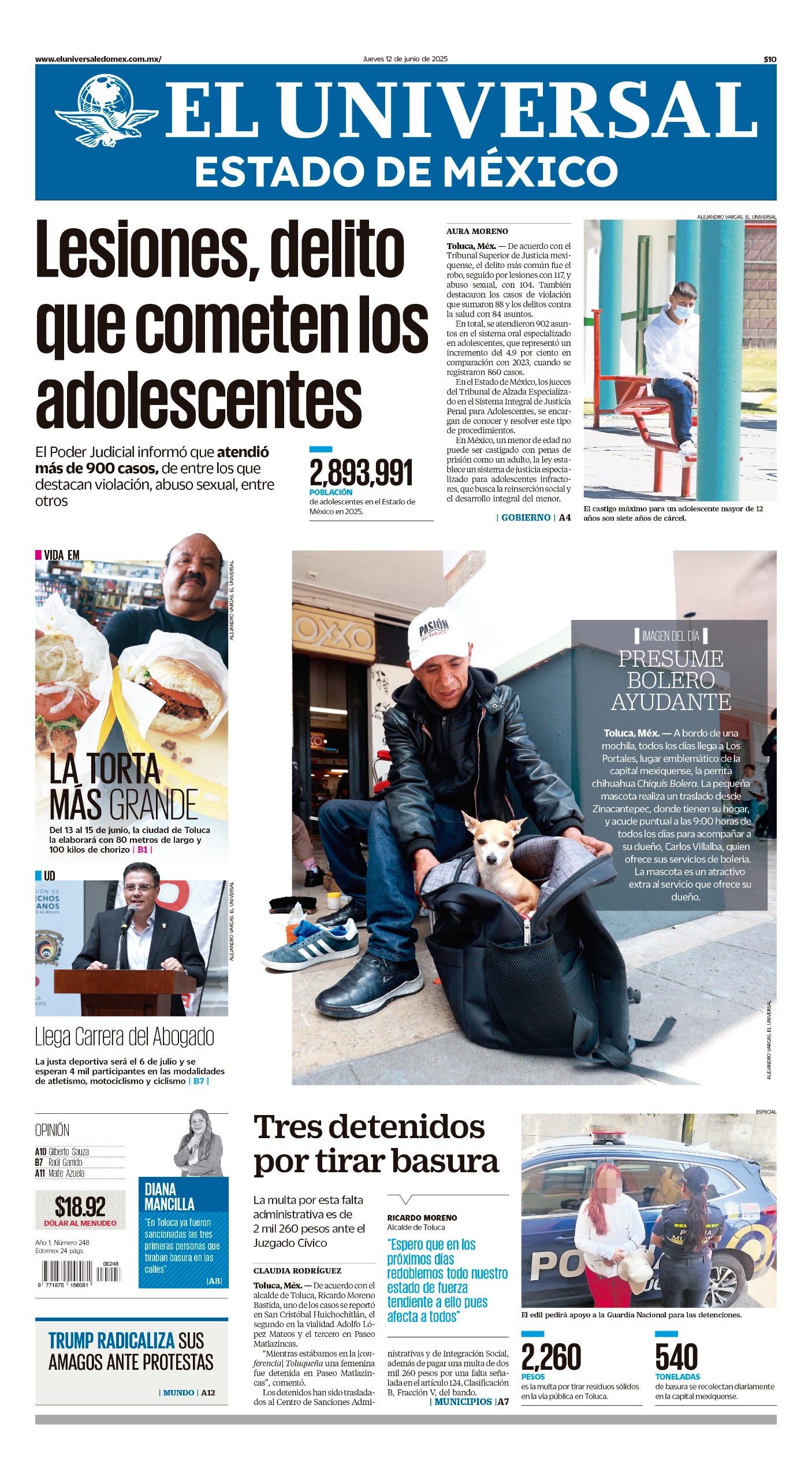 Portada Edomex 12 de junio 2025