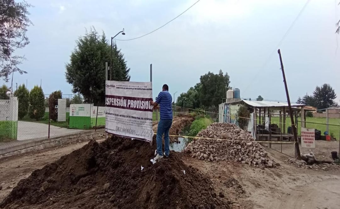 La construcción de un desarrollo industrial fue suspendida por el gobierno municipal de Cuautitlán. Foto: Especial