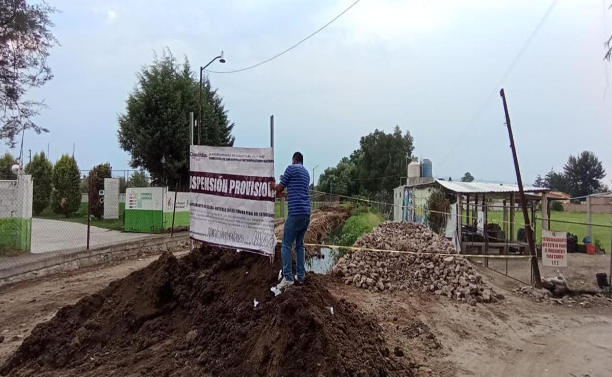 La construcción de un desarrollo industrial fue suspendida por el gobierno municipal de Cuautitlán. Foto: Especial