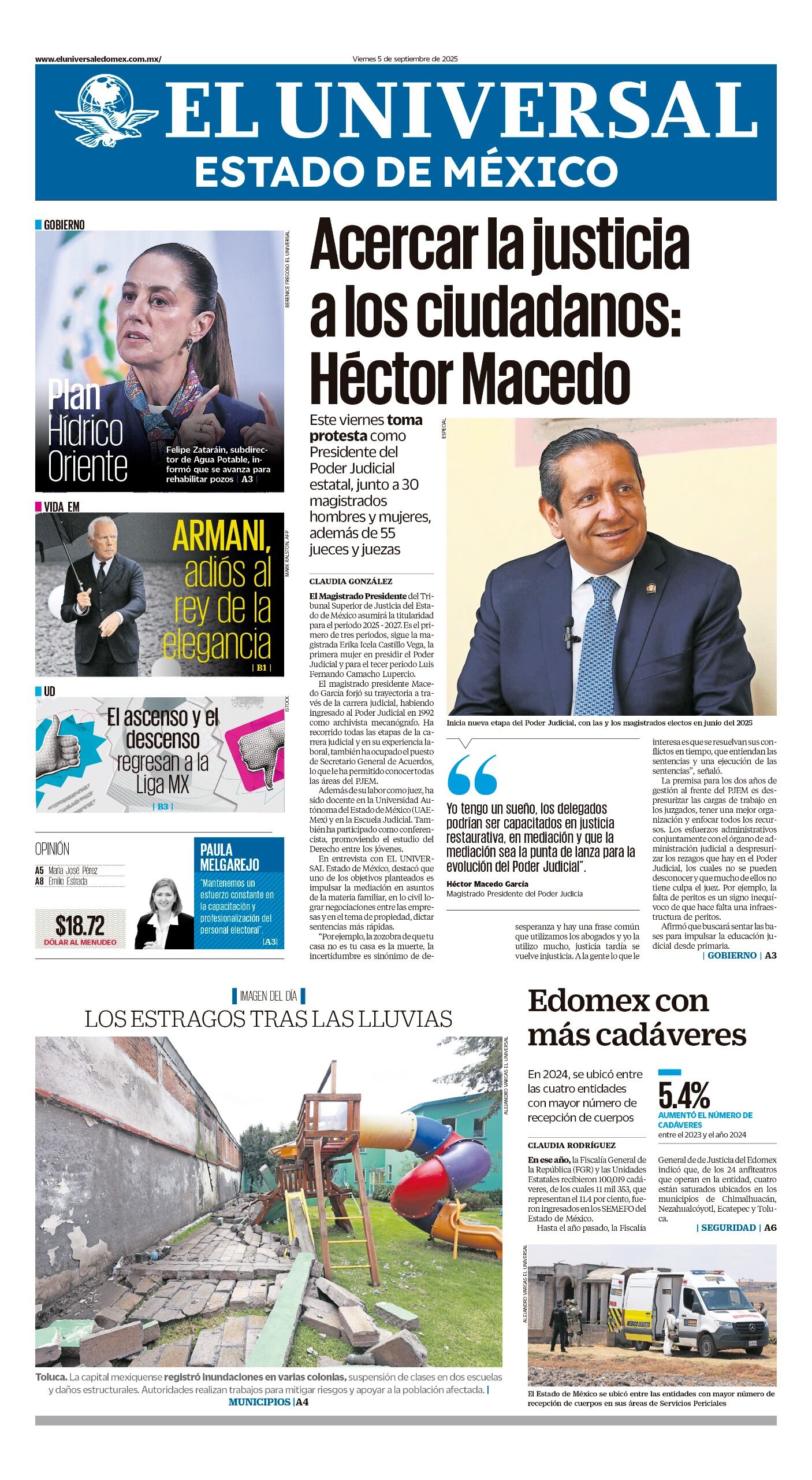 Portada 5 de septiembre 2025