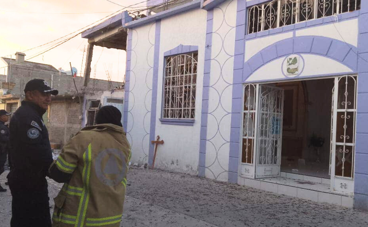 La Capilla del Señor de Chalma en Chalco, donde ocurrió la explosión que dejó dos heridos. Foto: Especial