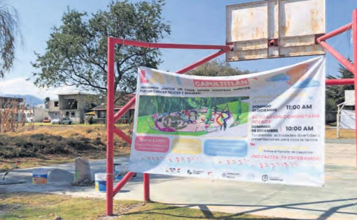 El diseño del parque incluye un lápiz y un arcoíris, simbolizando color, juego y nuevas historias de felicidad. Foto: Arturo Hernández.