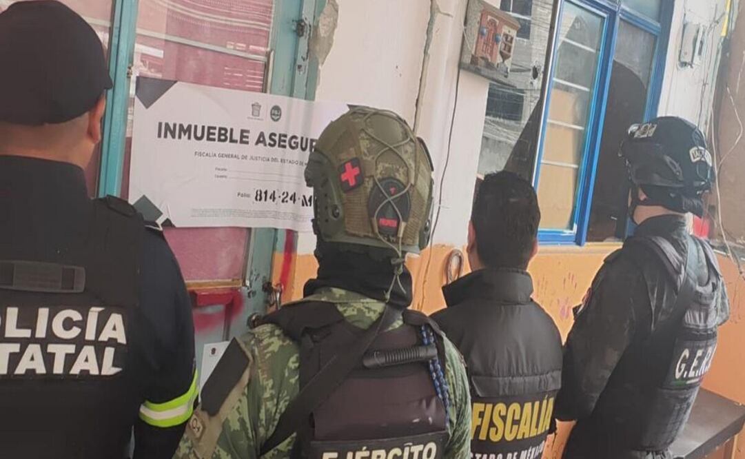 Los inmuebles asegurados están ubicados en los municipios de Toluca, Tultitlán y Ecatepec. Foto: Especial