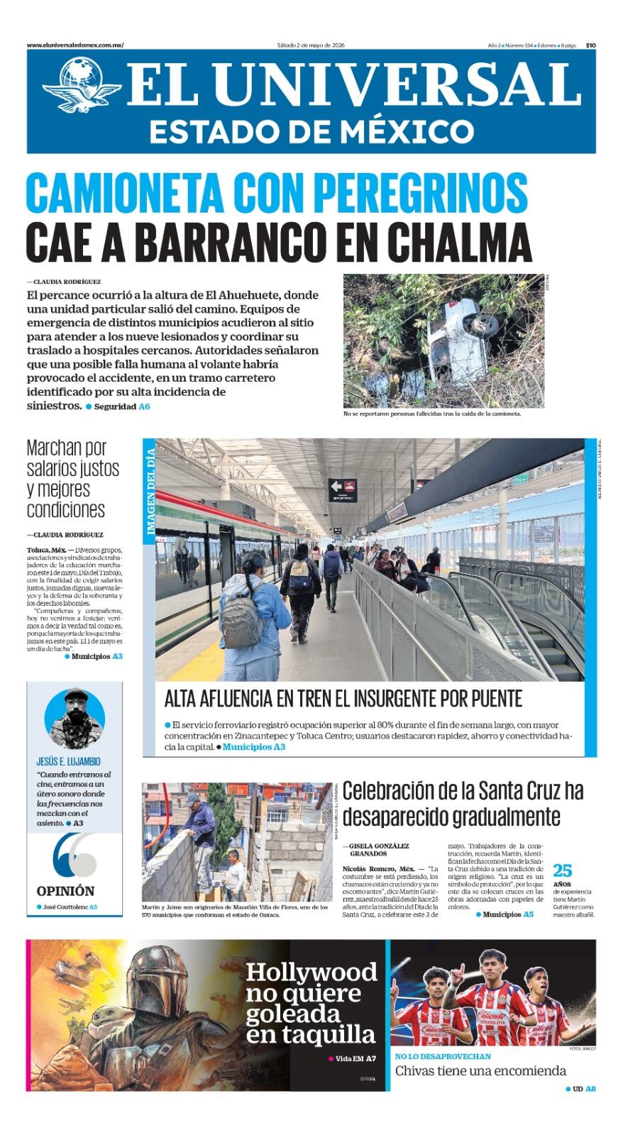 Portada del 02 de mayo