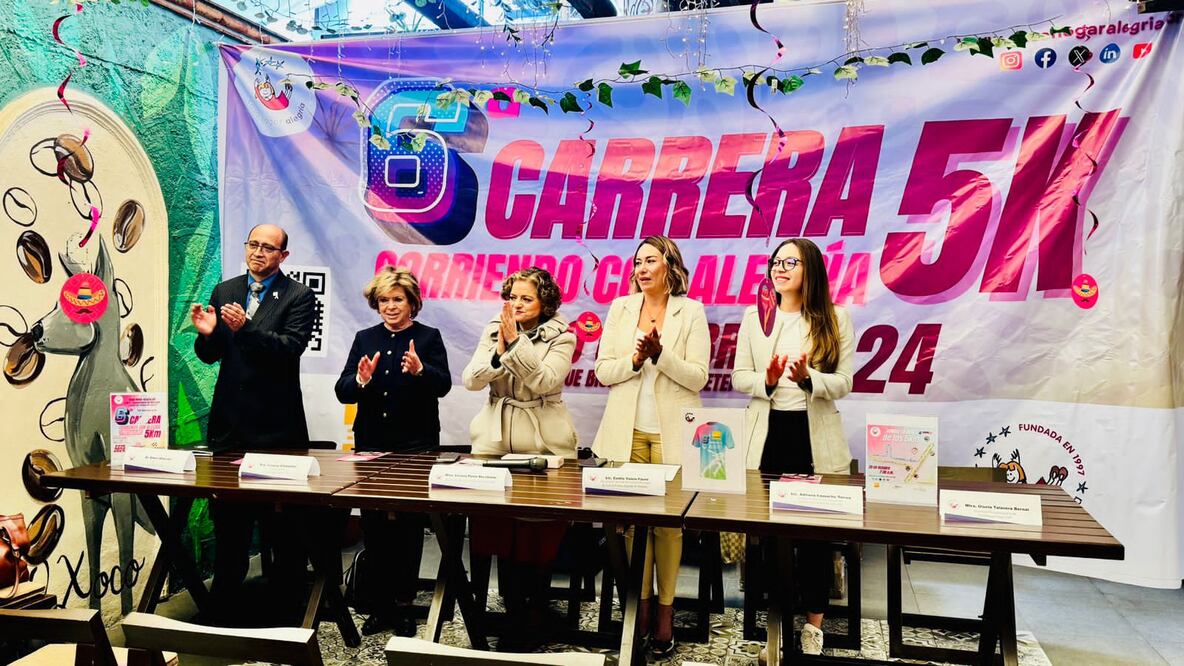 Carrera con causa, “corriendo con alegría 5K” Foto: Especial