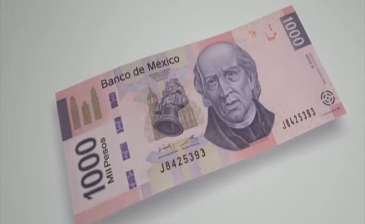 Billete de 1000 pesos de la familia F, 2008. Foto: Especial.