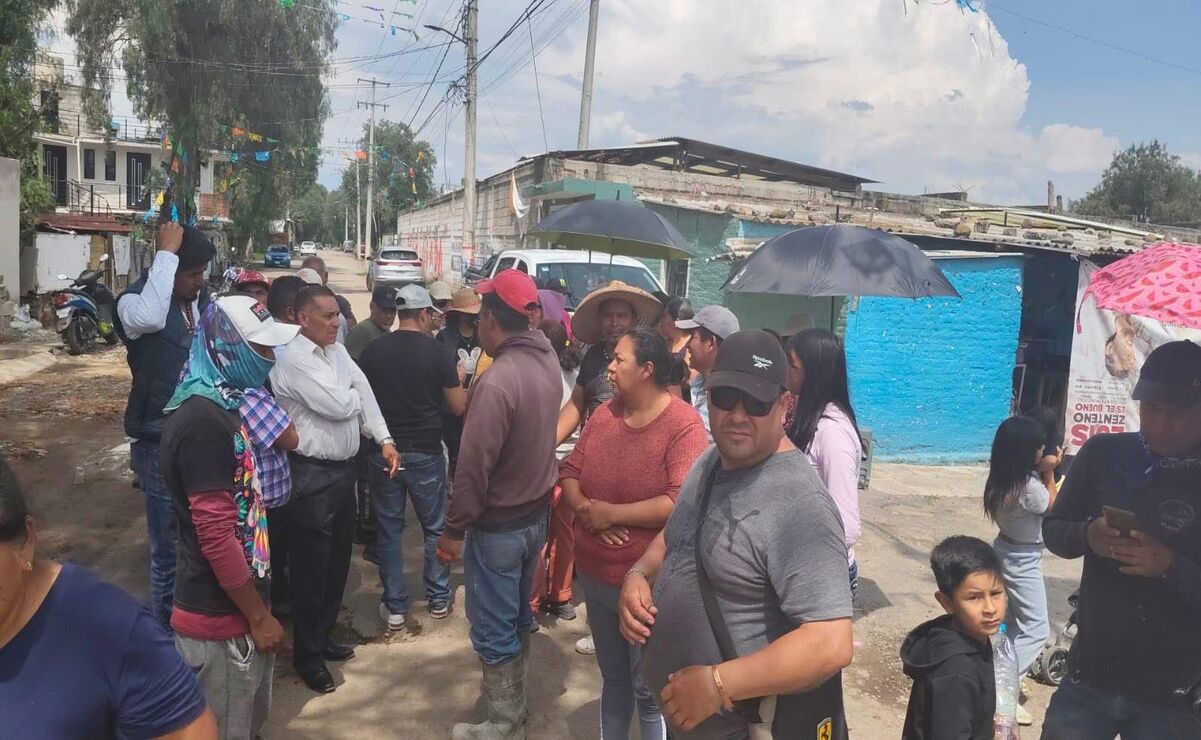 Teoloyucan: Pobladores del Barrio Analco toman cárcamo municipal, denuncian malas obras de drenaje