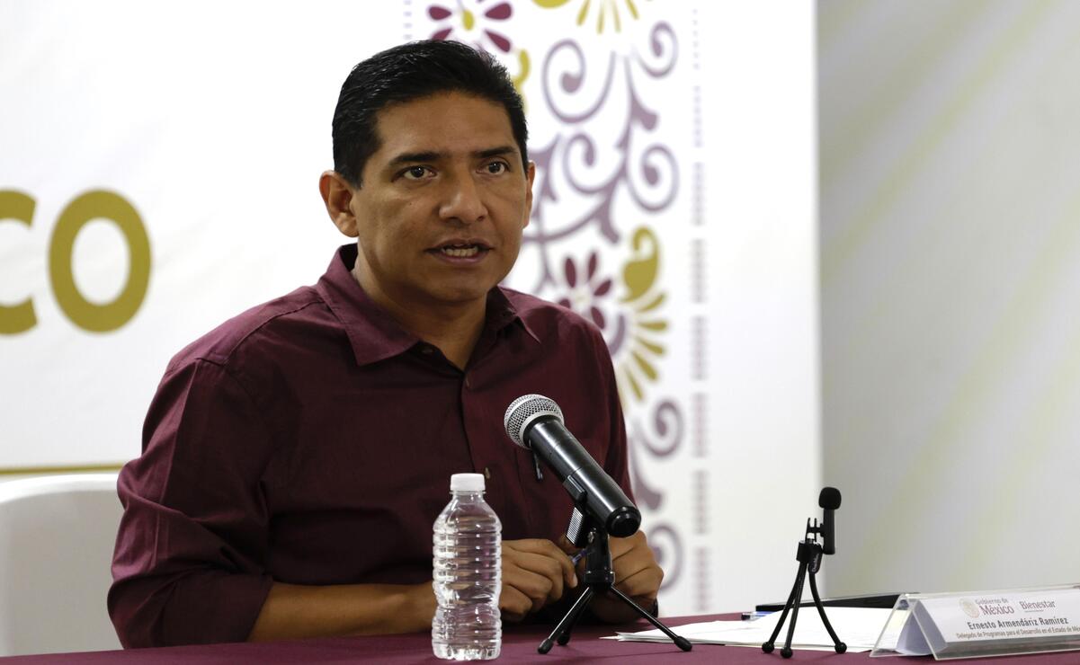 El delegado de Programas para el Bienestar reiteró que las mujeres pueden acudir a cualquiera de los 128 Centros Integradores del Edomex para aclarar dudas sobre el Programa Pensión Mujeres Bienestar. Foto: Arturo Hernández / El Universal Estado de México