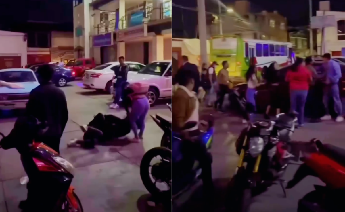 Video: Violenta riña en Santiago Tianguistenco deja ver descontrol y falta de autoridad