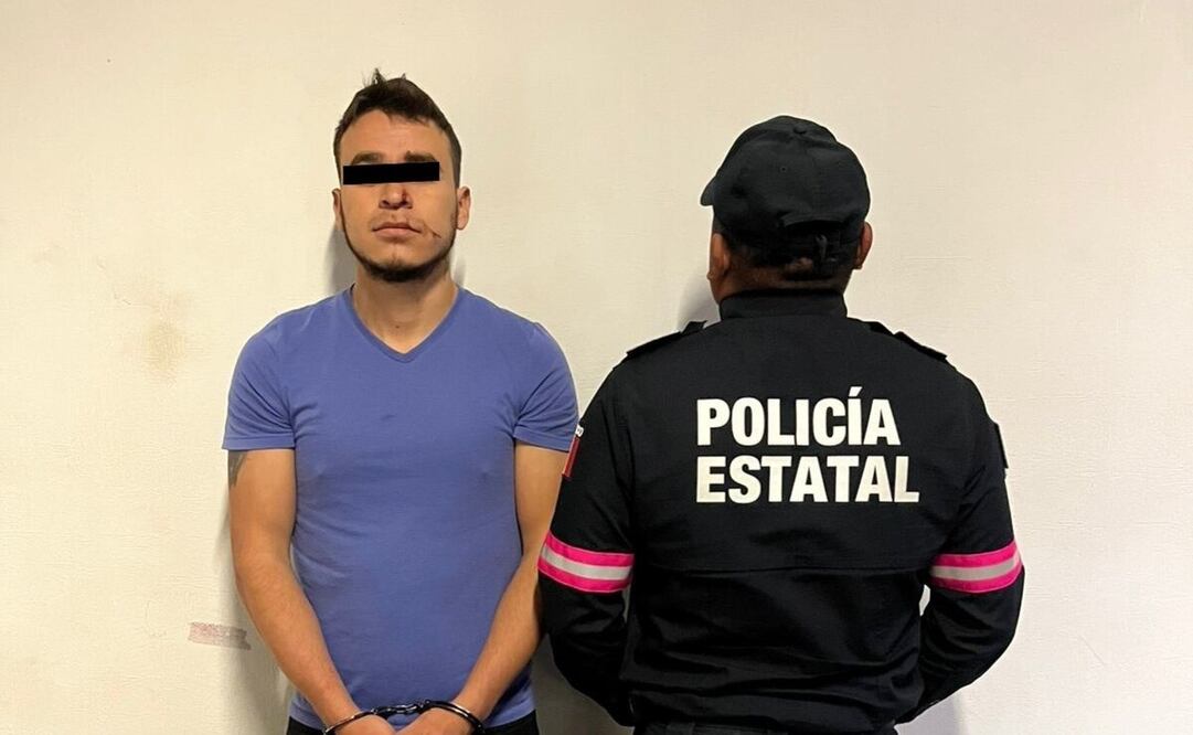 Alexis “N” de 29 años de edad tras una denuncia por agresión contra una mujer. Foto: Especial