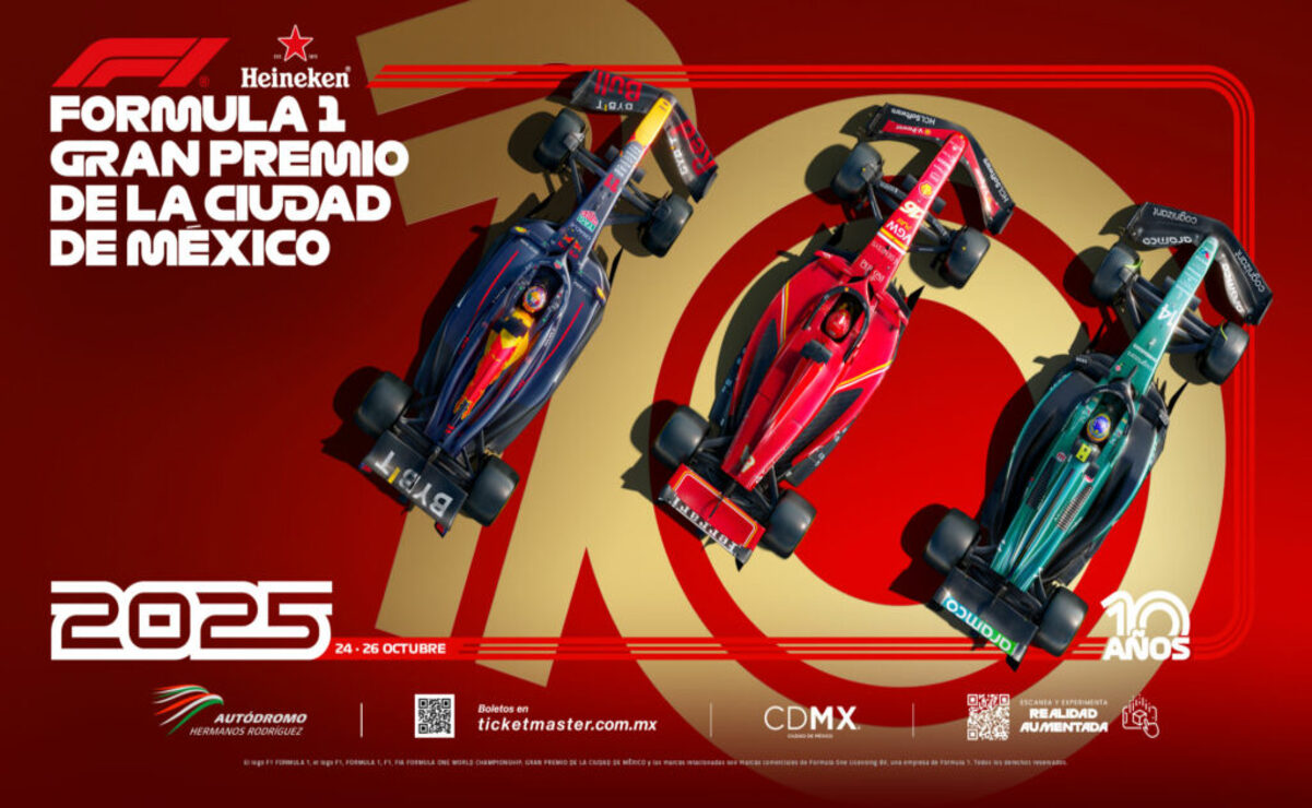 La edición de 2025 de la Formula 1 del Gran Premio de la Ciudad de México marcará el décimo aniversario del evento. Foto: mexicogp.com