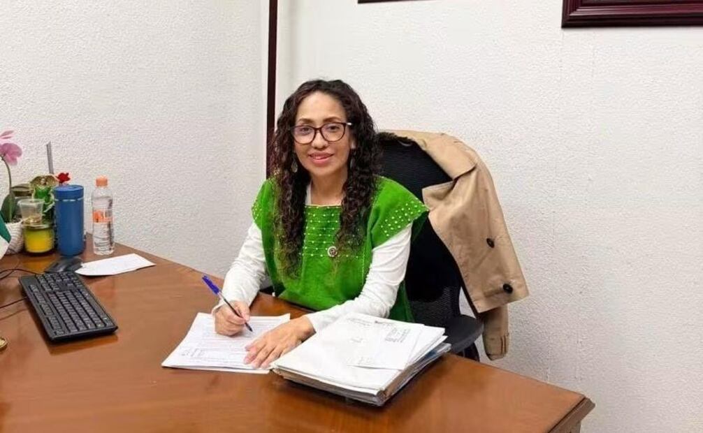 La gobernadora Delfina Gómez Álvarez expresó sus condolencias por el fallecimiento de la diputada federal Anay Beltrán Reyes. Foto especial