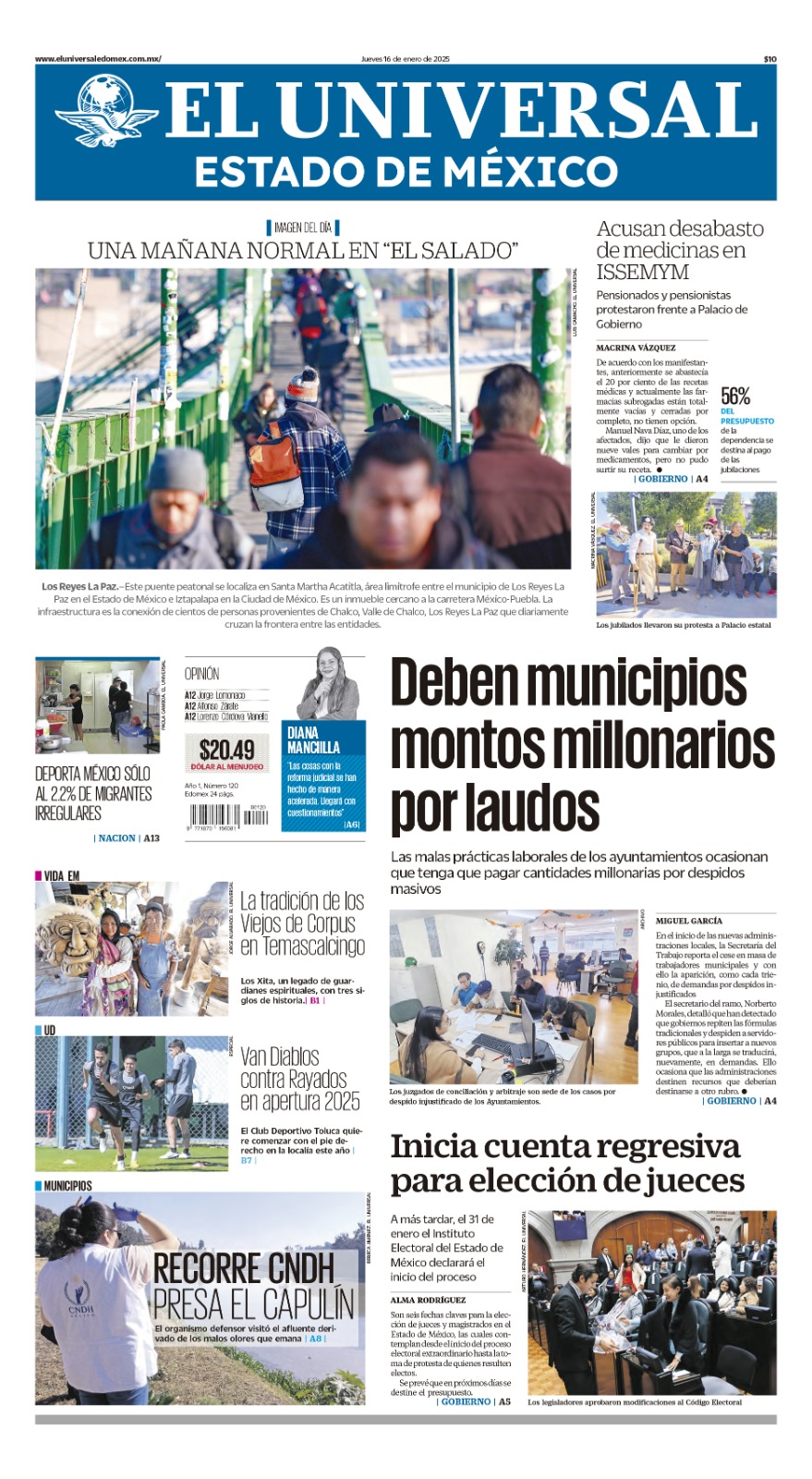 Portada 16 de enero 2025