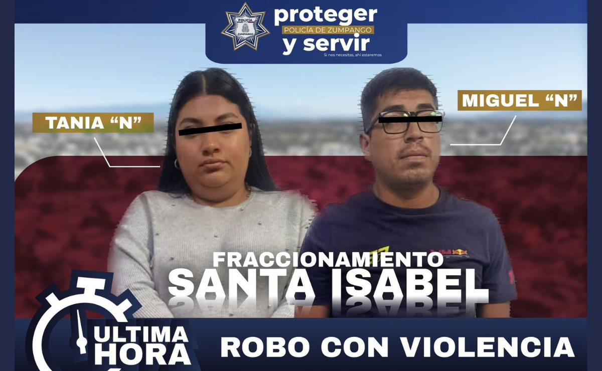 Oxxo asaltado en Zumpango: Cae pareja de ladrones con botín y marihuana