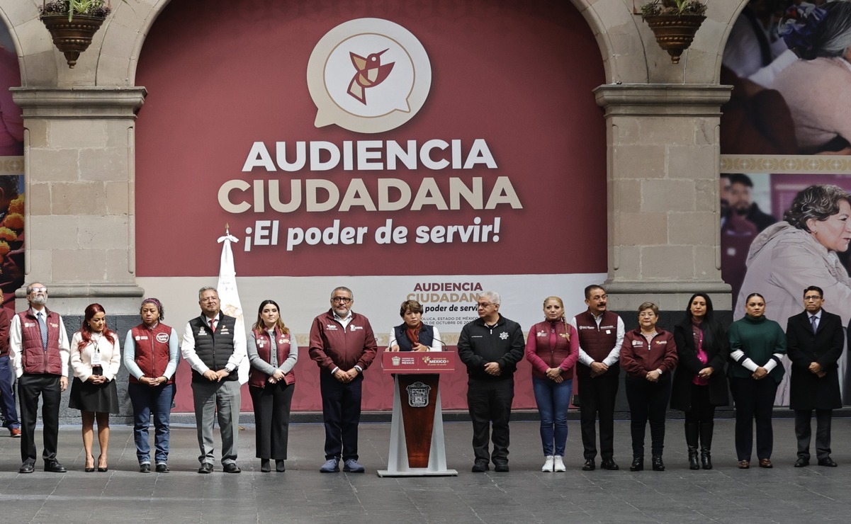 La gobernadora Delfina Gómez no descartó anunciar cambios en su gabinete en próximos días. Foto: Jorge Alvarado.