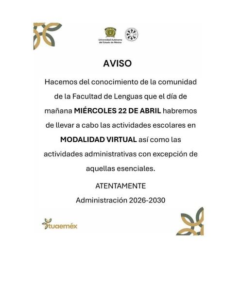 La facultad emitió un aviso para que las y los estudiantes tomaran clases a distancia: Foto. Especial