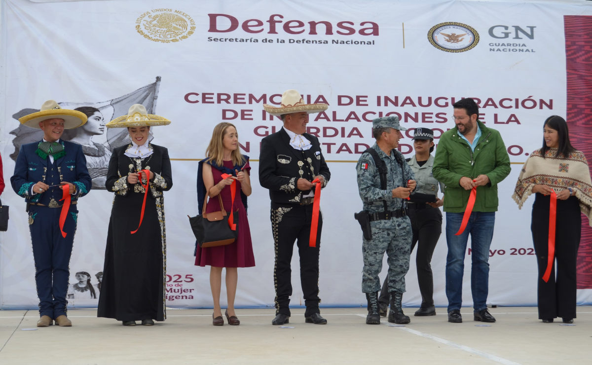 Inauguración del nuevo destacamento de la Guardia Nacional en San Cristóbal, Almoloya de Juárez. Foto: Especial