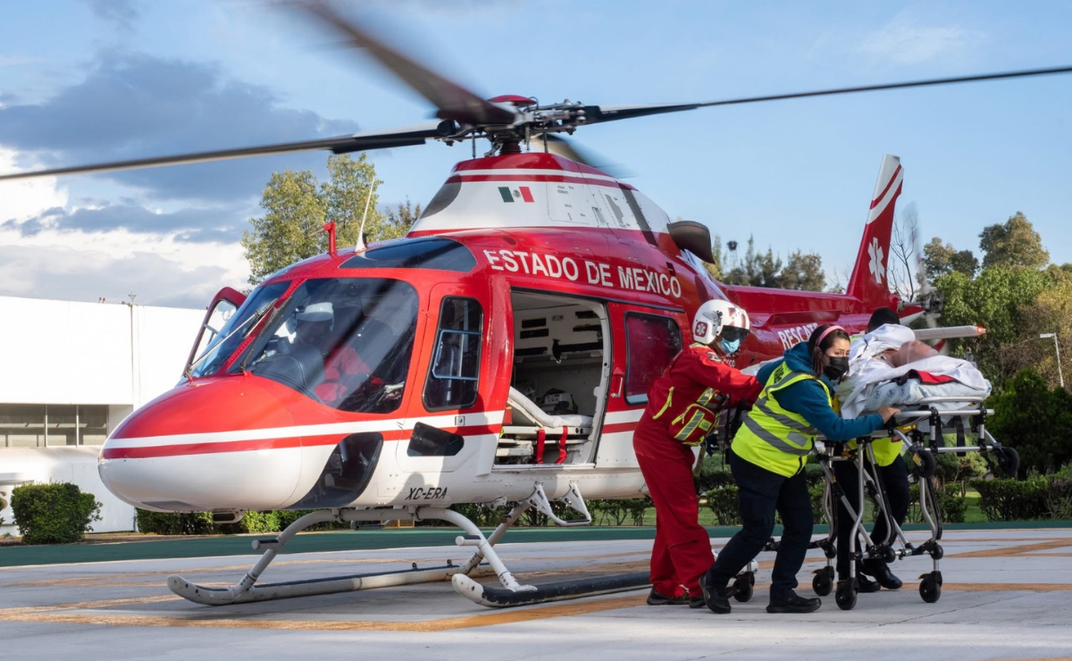 La unidad aérea de emergencia más rápida y eficiente del Estado de México. Foto: Especial