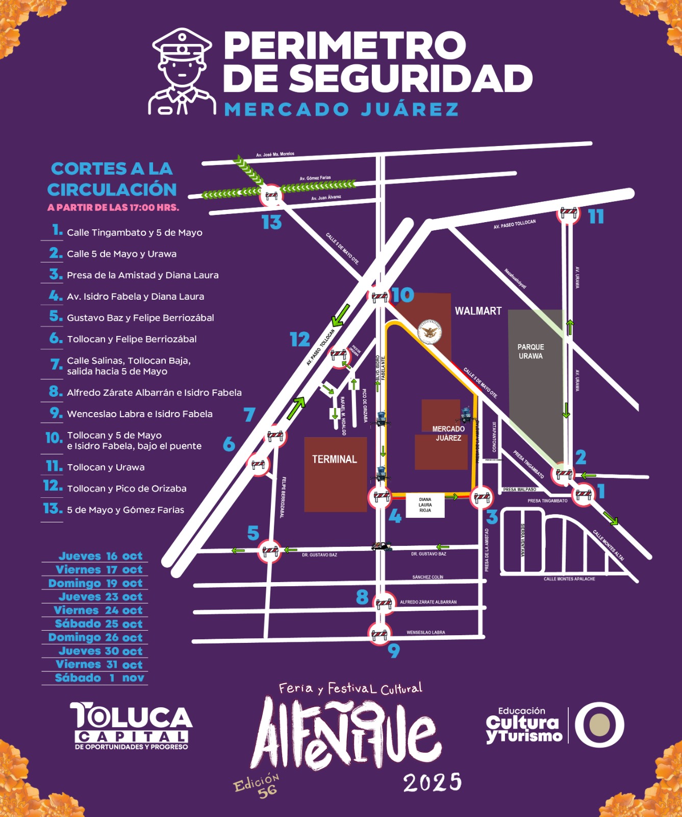 Cierres viales por conciertos de la Feria y Festival del Alfeñique / Foto Especial