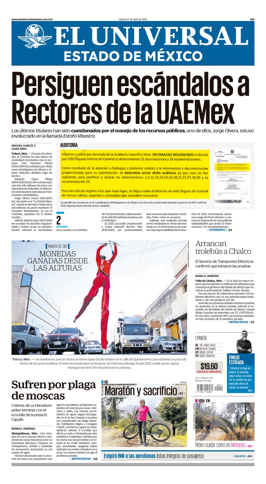 Portada Edomex 25 de abril 2025