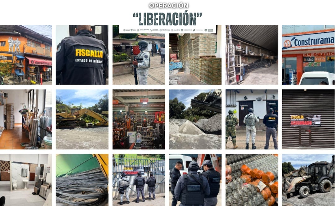 Cinco presuntos extorsionadores, entre ellos líderes de gremios y comerciantes, fueron detenidos en la "Operación Liberación" en el Estado de México. Foto: Especial